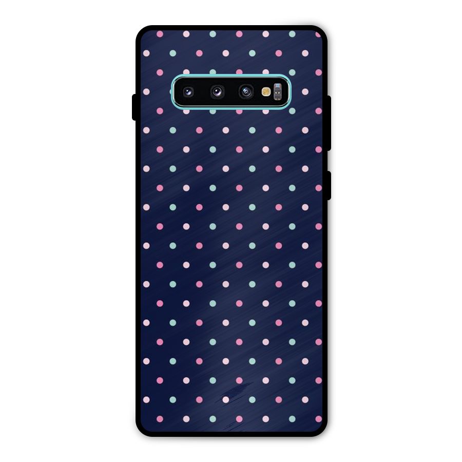 Colorful Dots Pattern Metal Back Case for Galaxy S10 Plus