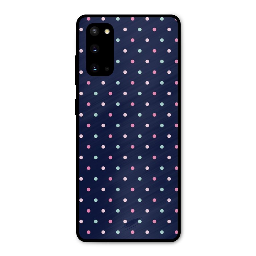 Colorful Dots Pattern Metal Back Case for Galaxy S20