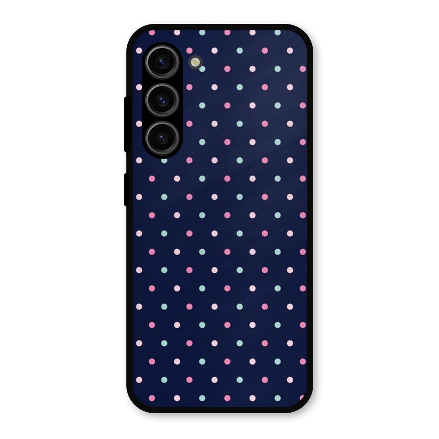 Colorful Dots Pattern Metal Back Case for Galaxy S23