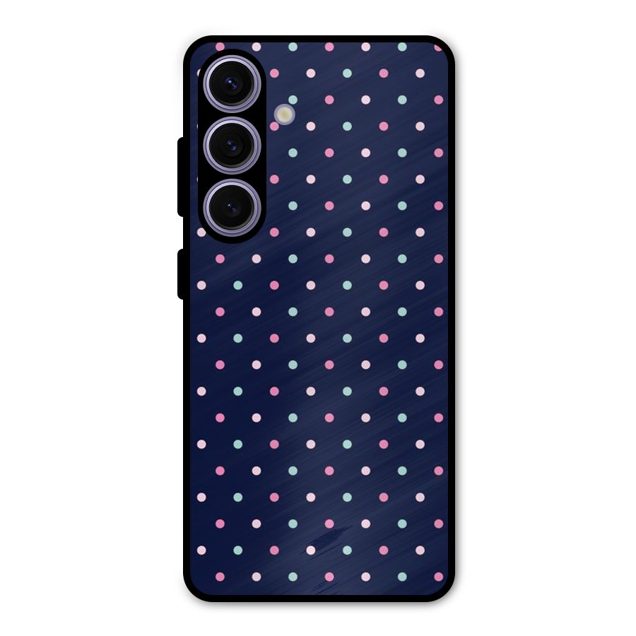 Colorful Dots Pattern Metal Back Case for Galaxy S24