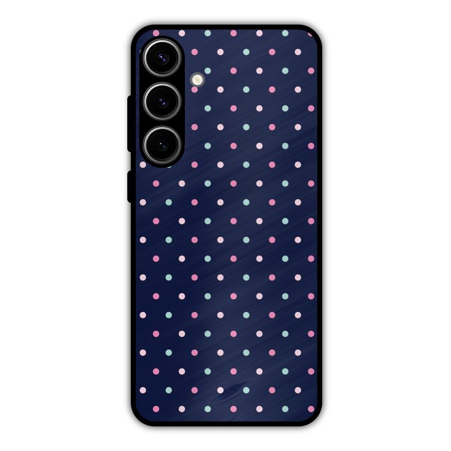 Colorful Dots Pattern Metal Back Case for Galaxy S24 Plus