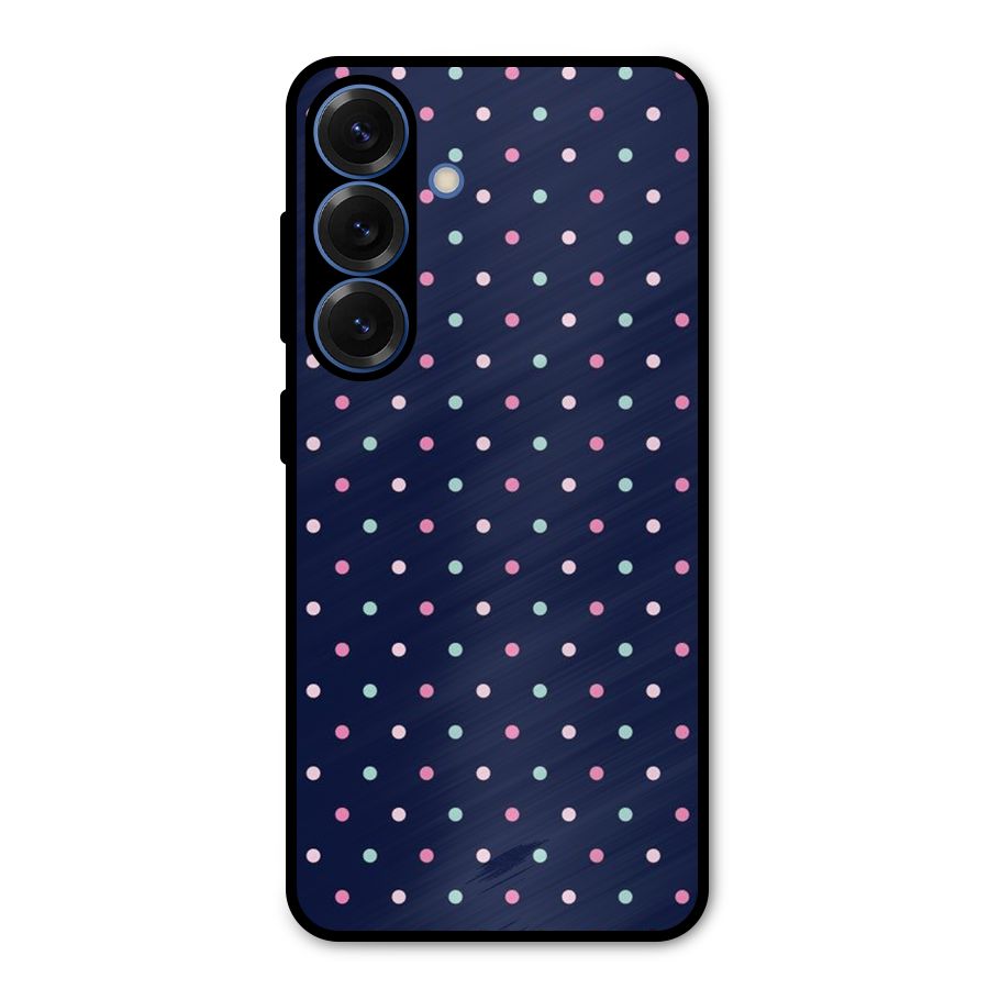 Colorful Dots Pattern Metal Back Case for Galaxy S25