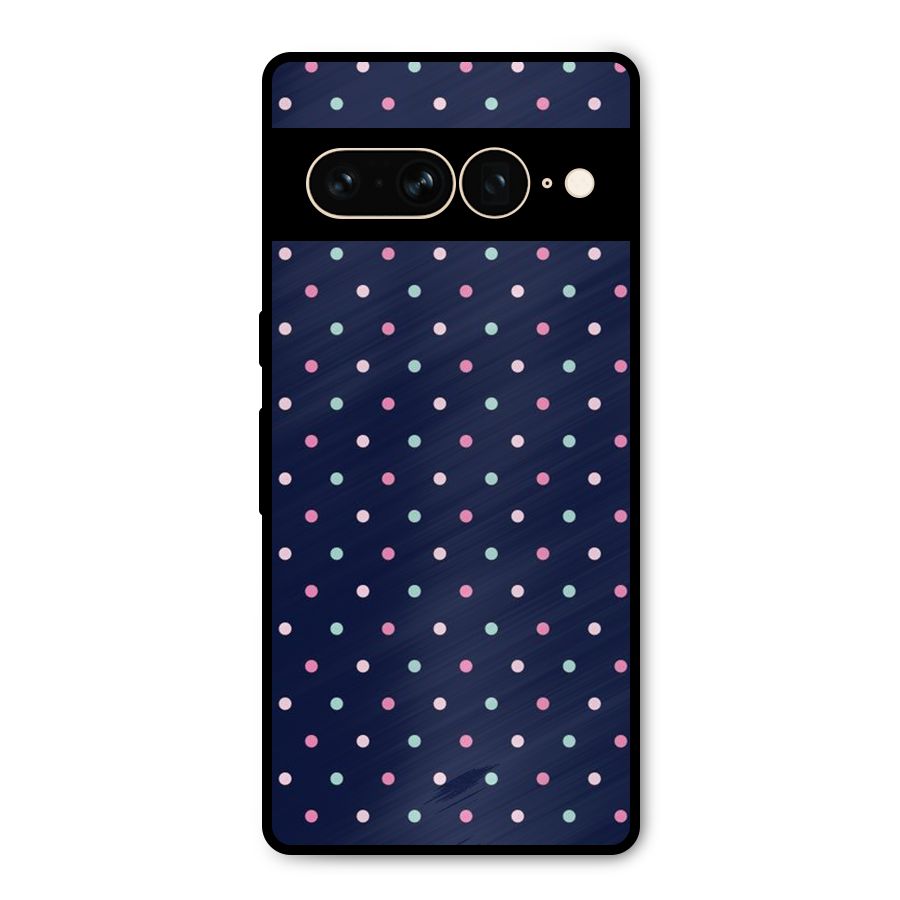 Colorful Dots Pattern Metal Back Case for Google Pixel 7 Pro
