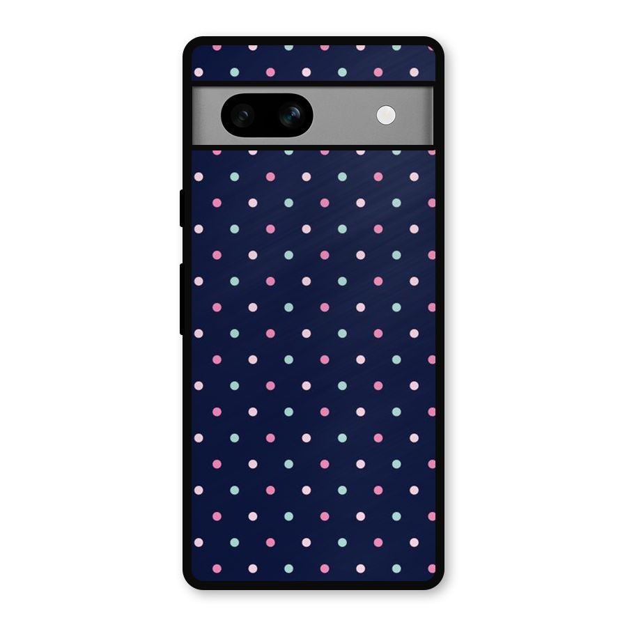 Colorful Dots Pattern Metal Back Case for Google Pixel 7a