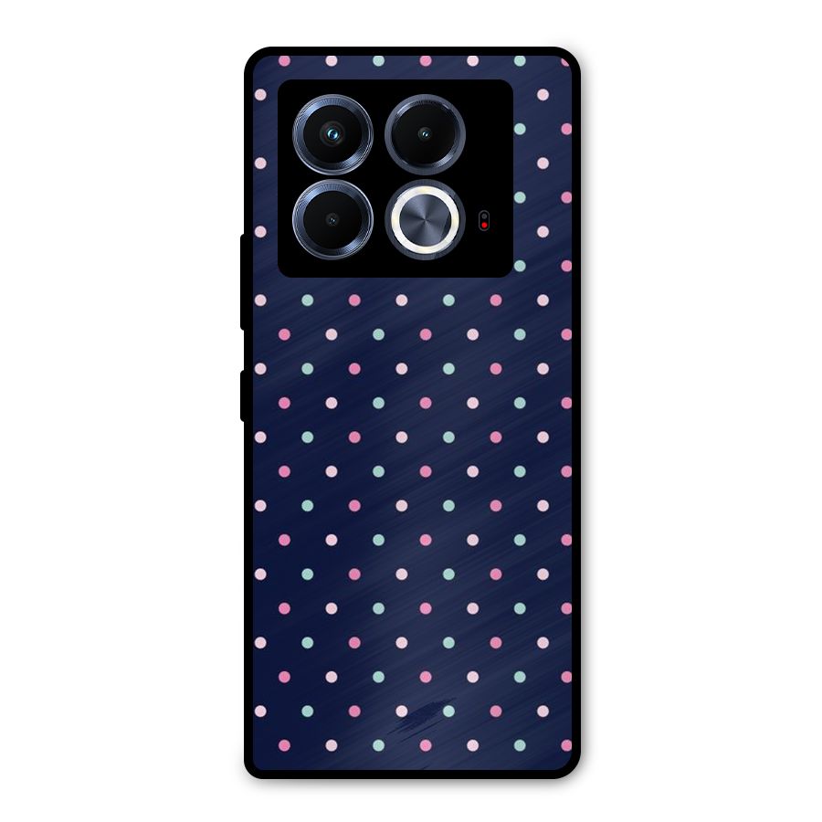 Colorful Dots Pattern Metal Back Case for Infinix Note 40 5G