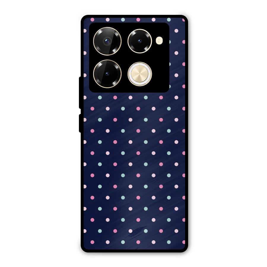 Colorful Dots Pattern Metal Back Case for Infinix Note 40 Pro Plus
