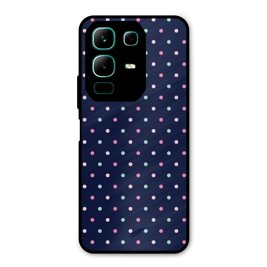 Colorful Dots Pattern Metal Back Case for Infinix Note 50x