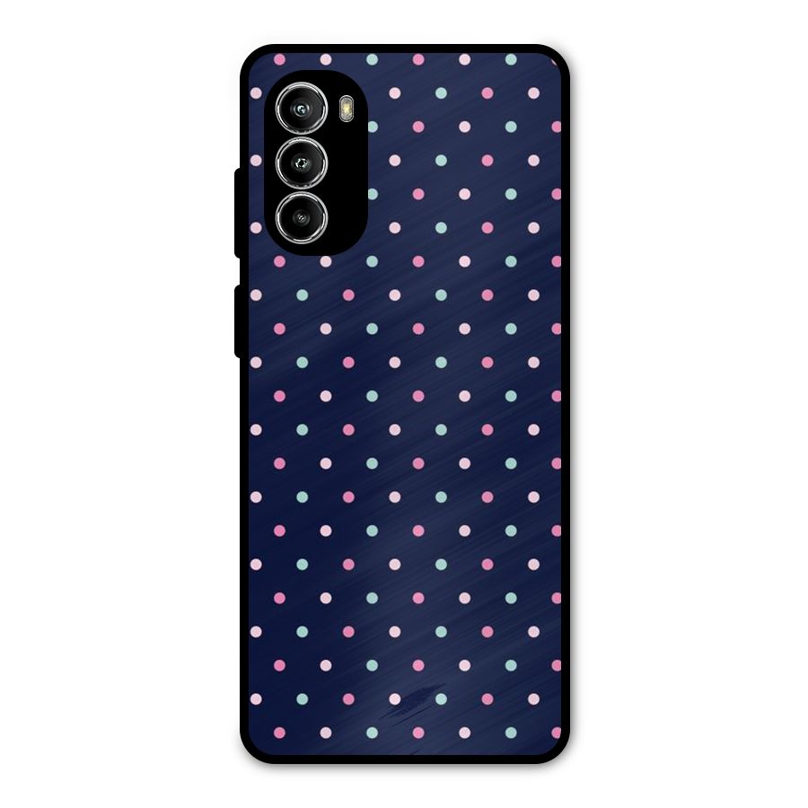 Colorful Dots Pattern Metal Back Case for Moto G52