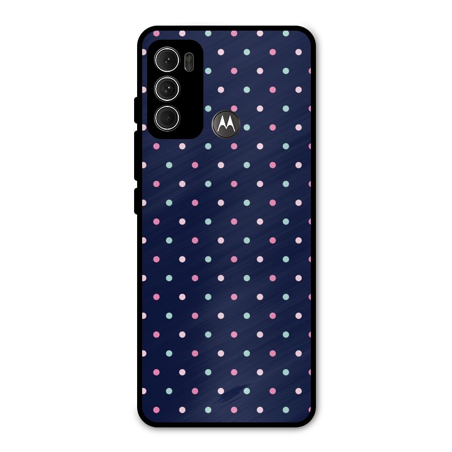 Colorful Dots Pattern Metal Back Case for Moto G60