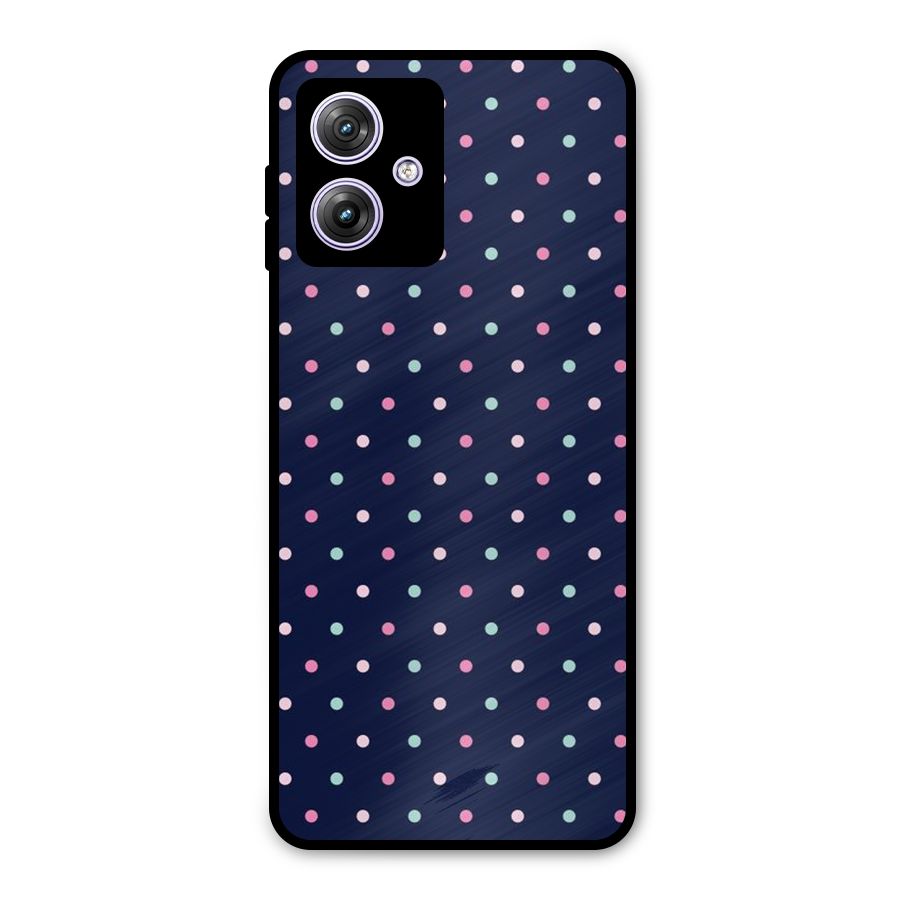 Colorful Dots Pattern Metal Back Case for Moto G64