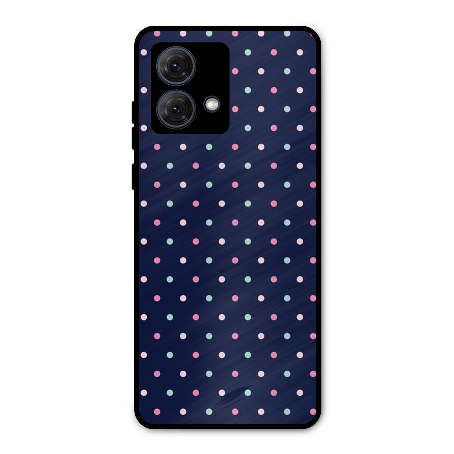 Colorful Dots Pattern Metal Back Case for Moto G84