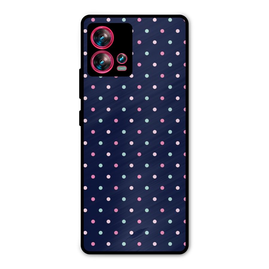 Colorful Dots Pattern Metal Back Case for Motorola Edge 30 Fusion