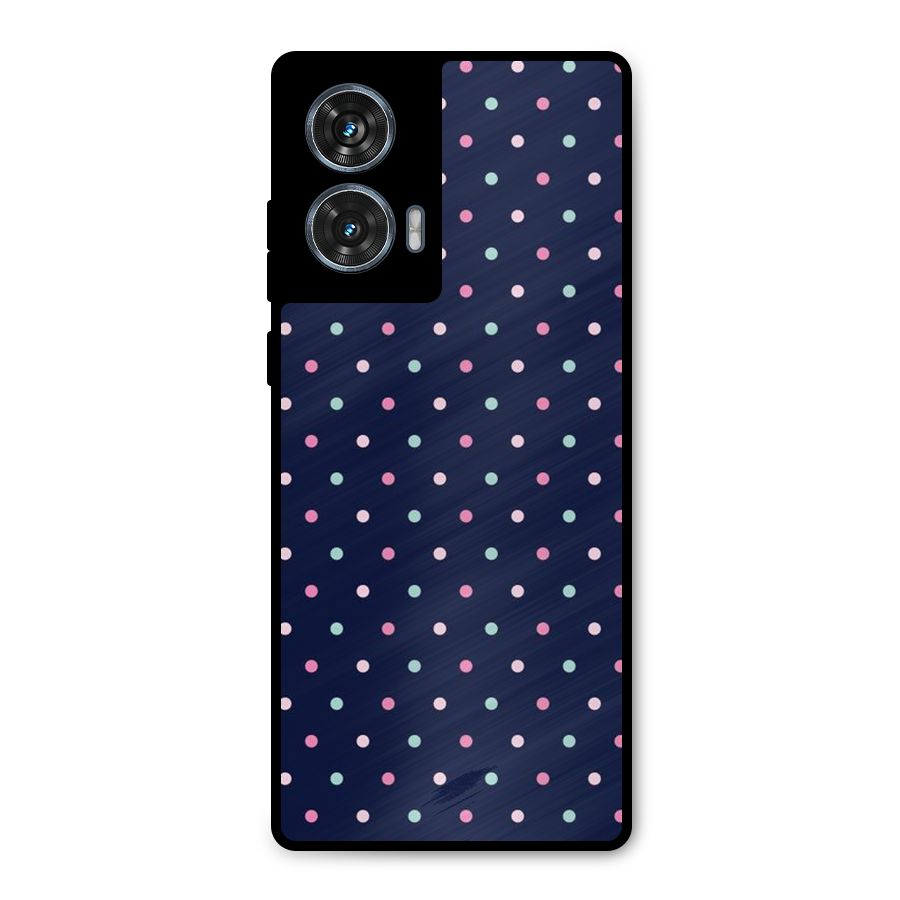 Colorful Dots Pattern Metal Back Case for Motorola Edge 50 Fusion