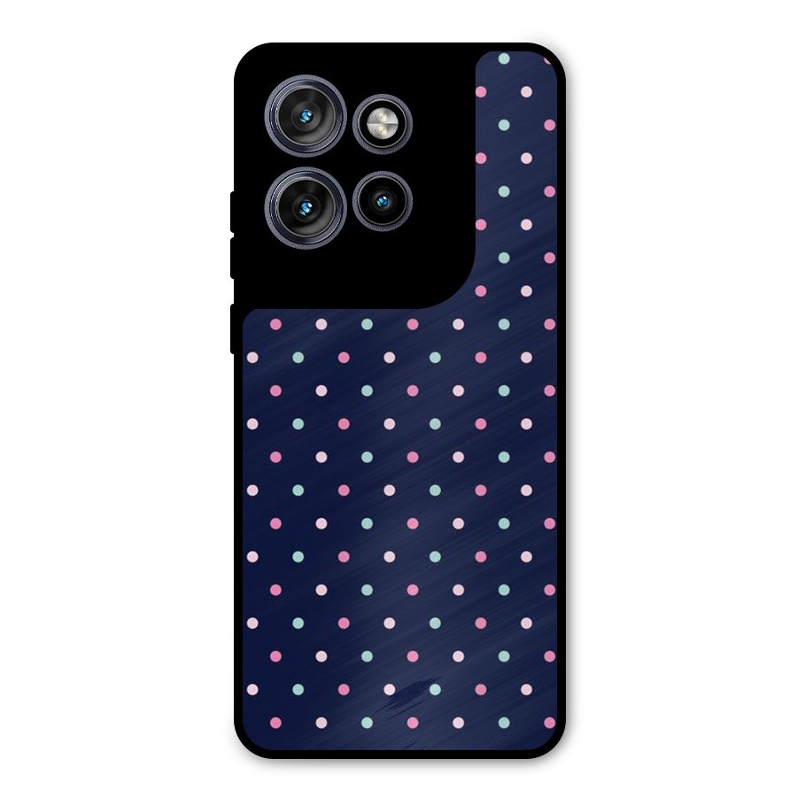 Colorful Dots Pattern Metal Back Case for Motorola Edge 50 Neo