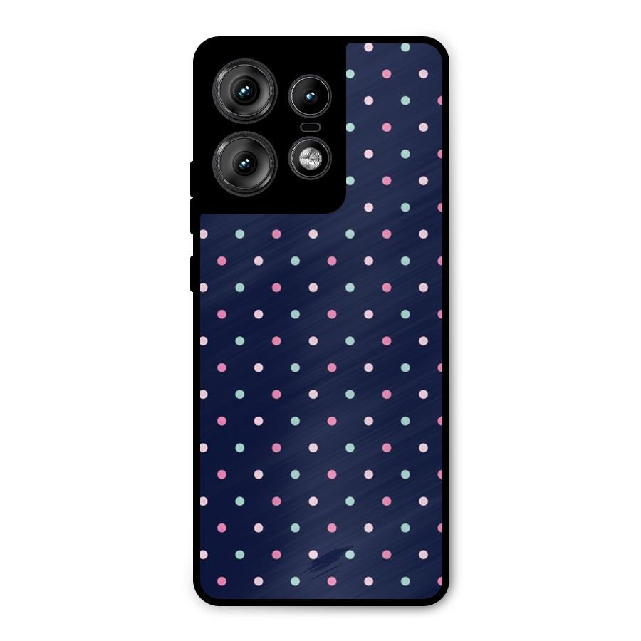 Colorful Dots Pattern Metal Back Case for Motorola Edge 50 Pro