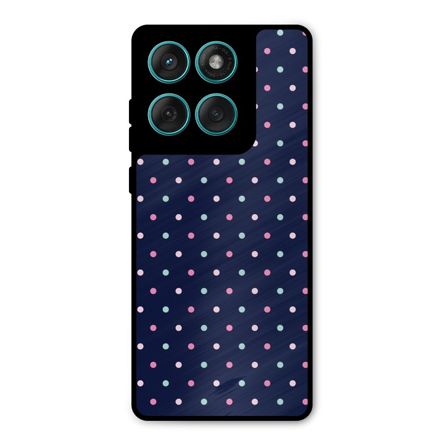 Colorful Dots Pattern Metal Back Case for Motorola Edge 60