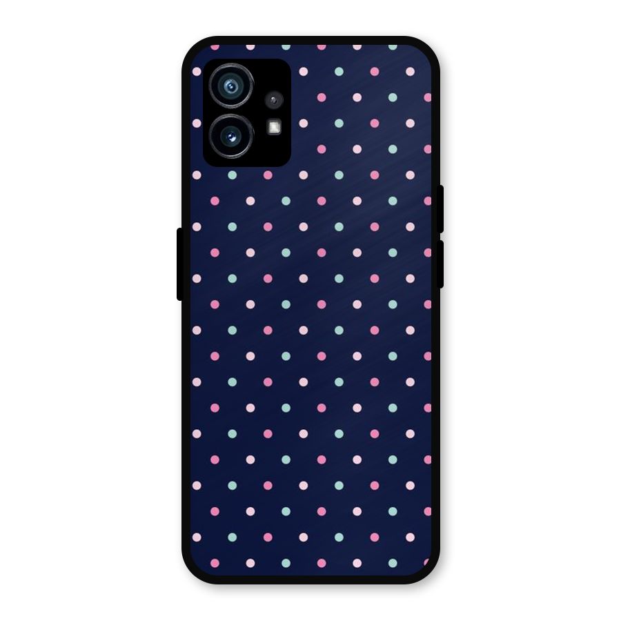 Colorful Dots Pattern Metal Back Case for Nothing Phone 1