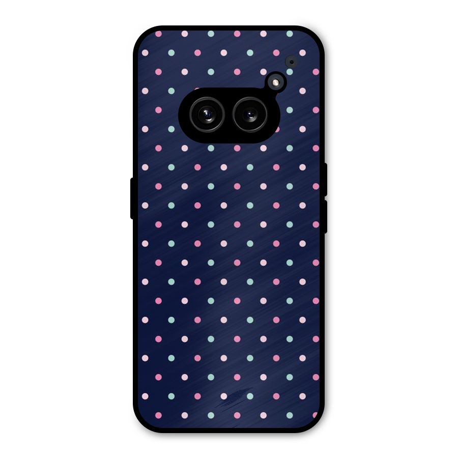 Colorful Dots Pattern Metal Back Case for Nothing Phone 2a Plus
