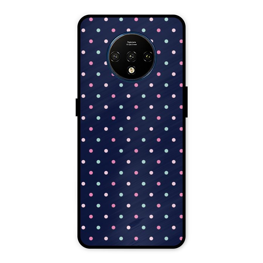 Colorful Dots Pattern Metal Back Case for OnePlus 7T