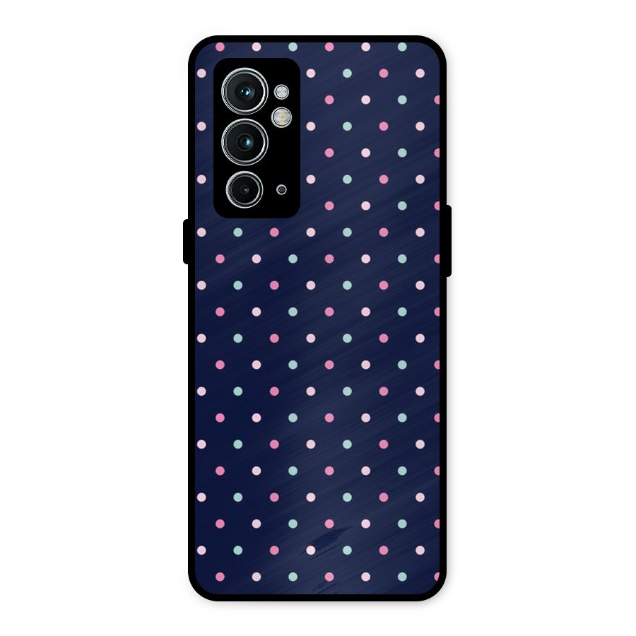 Colorful Dots Pattern Metal Back Case for OnePlus 9RT 5G