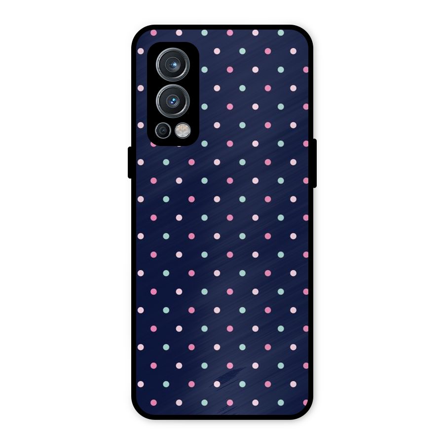 Colorful Dots Pattern Metal Back Case for OnePlus Nord 2 5G