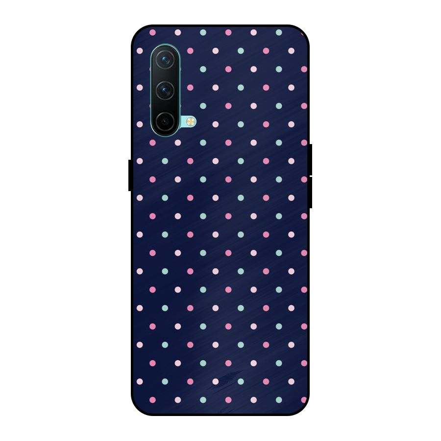 Colorful Dots Pattern Metal Back Case for OnePlus Nord CE 5G
