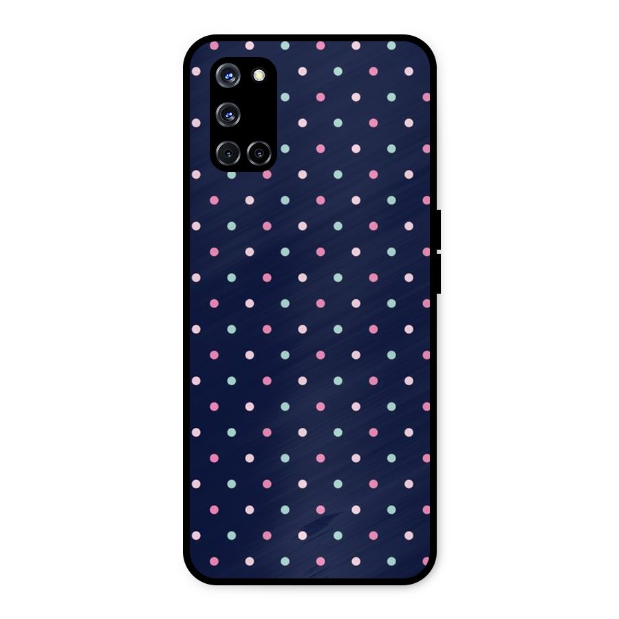 Colorful Dots Pattern Metal Back Case for Oppo A52