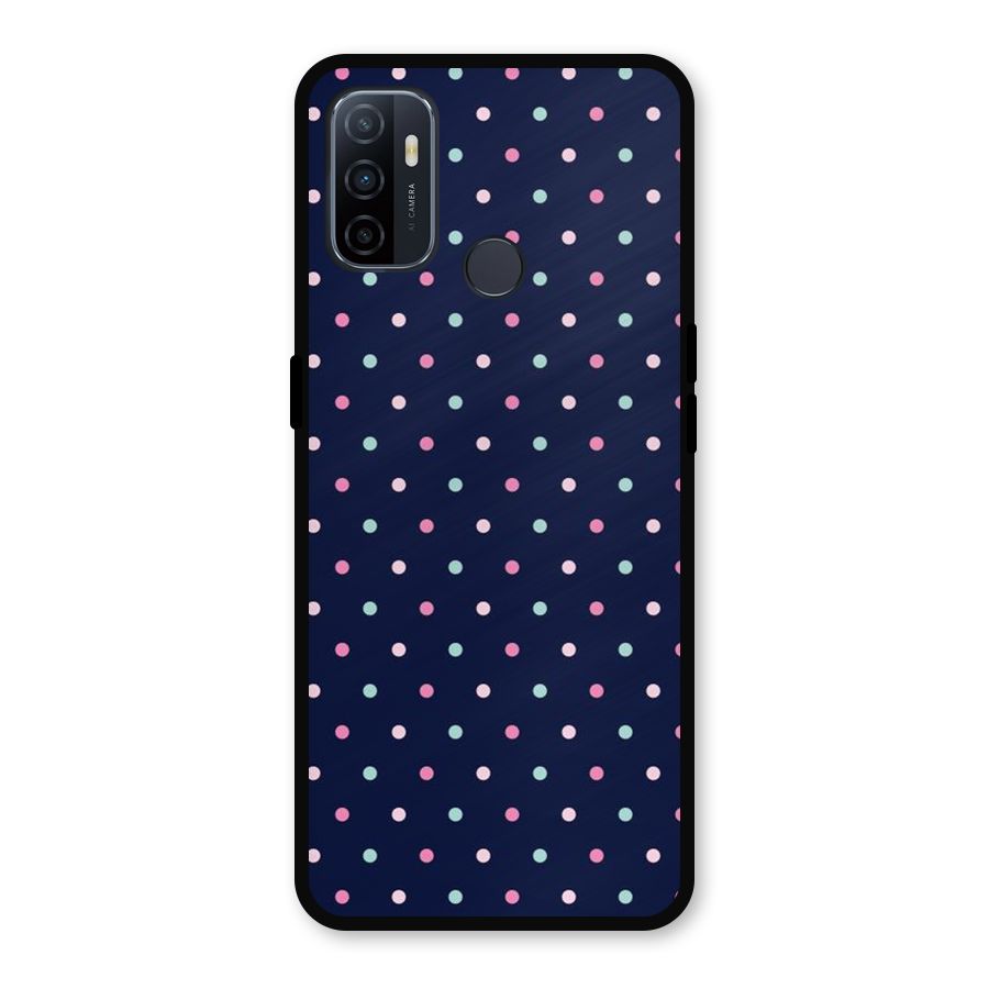 Colorful Dots Pattern Metal Back Case for Oppo A53