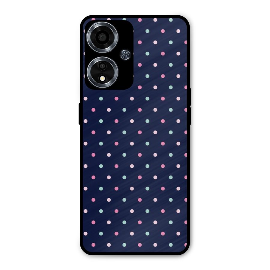 Colorful Dots Pattern Metal Back Case for Oppo A59