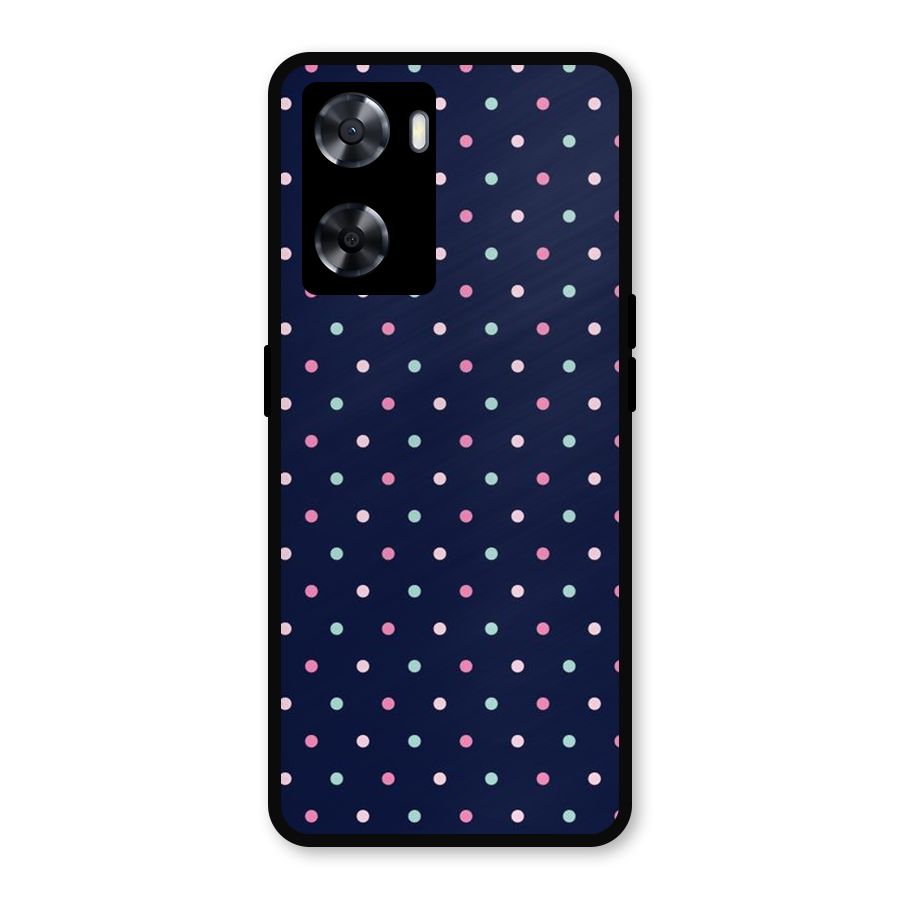 Colorful Dots Pattern Metal Back Case for Oppo A77s