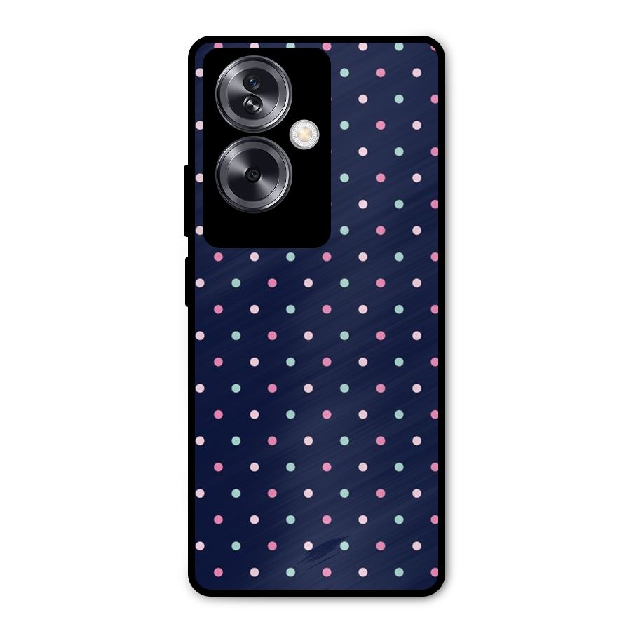 Colorful Dots Pattern Metal Back Case for Oppo A79 5G