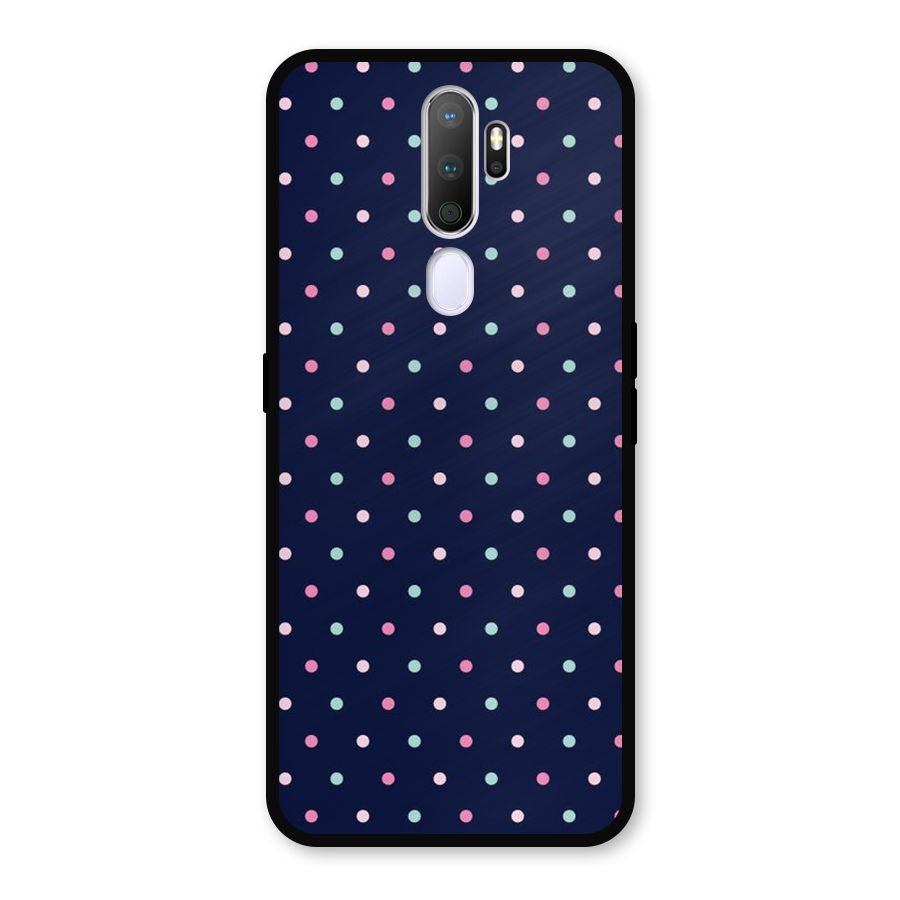 Colorful Dots Pattern Metal Back Case for Oppo A9 (2020)