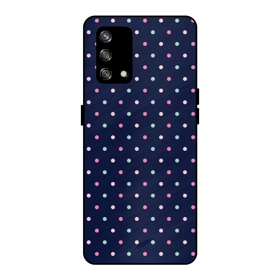Colorful Dots Pattern Metal Back Case for Oppo F19