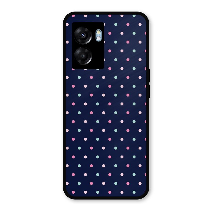 Colorful Dots Pattern Metal Back Case for Oppo K10 (5G)