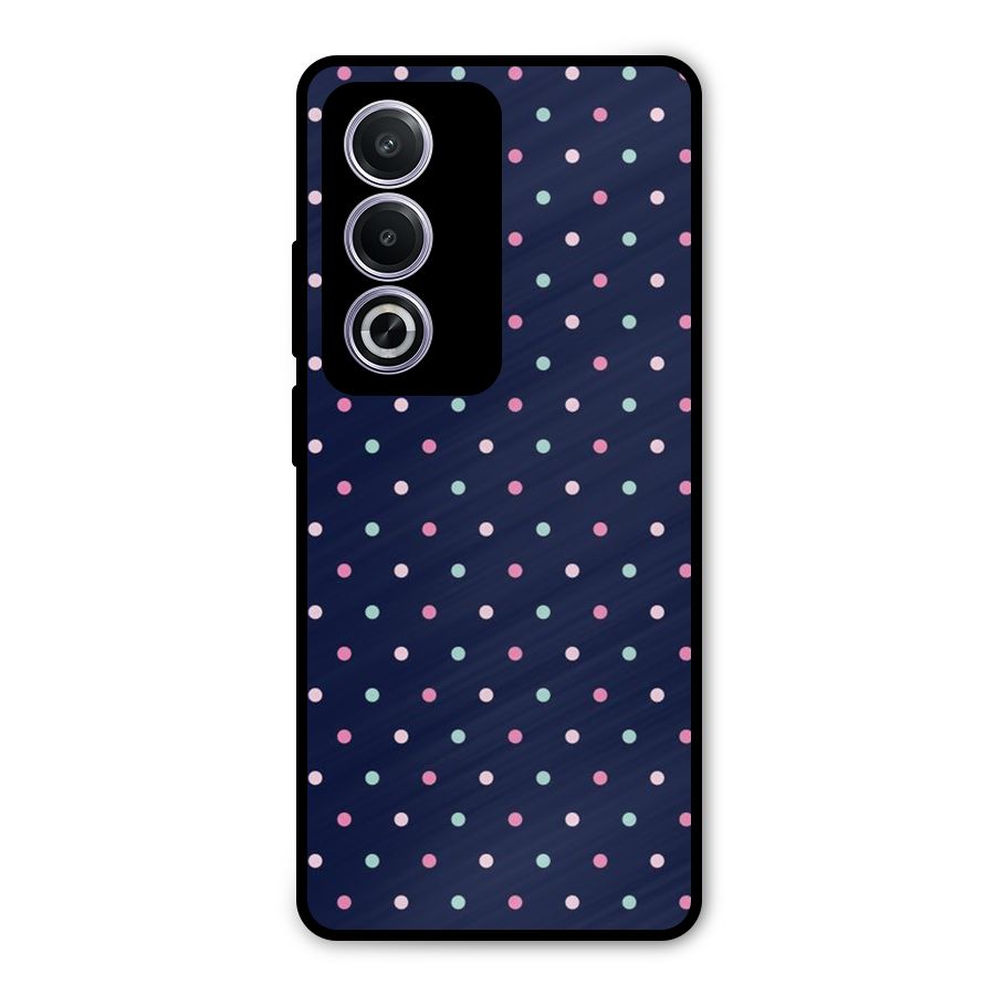 Colorful Dots Pattern Metal Back Case for Oppo K12x