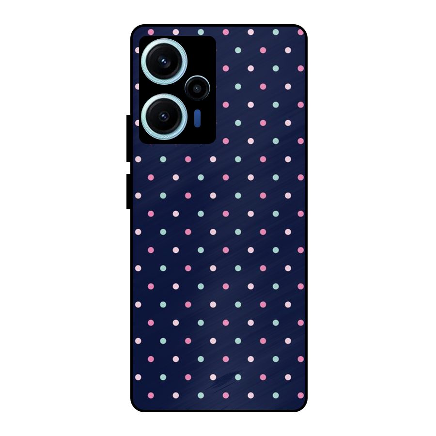 Colorful Dots Pattern Metal Back Case for Poco F5