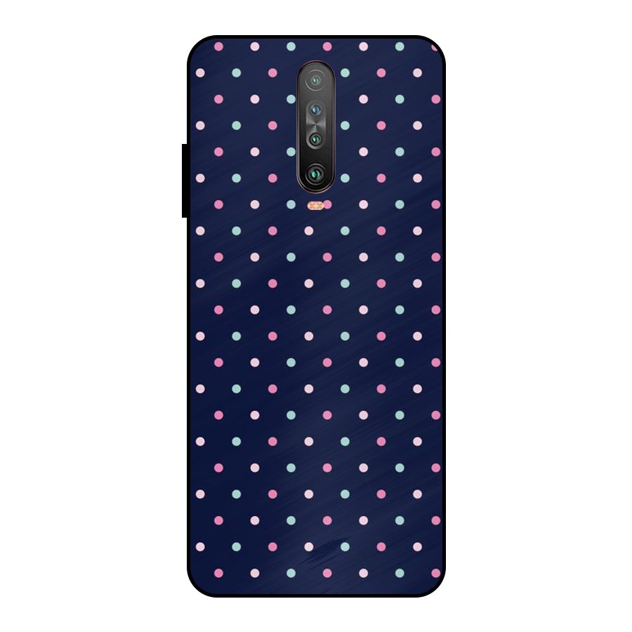 Colorful Dots Pattern Metal Back Case for Poco X2