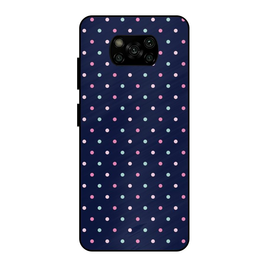 Colorful Dots Pattern Metal Back Case for Poco X3