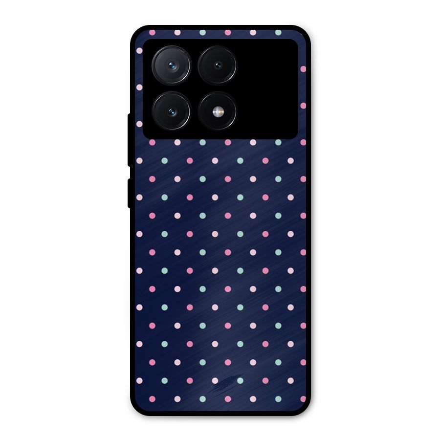 Colorful Dots Pattern Metal Back Case for Poco X6 Pro
