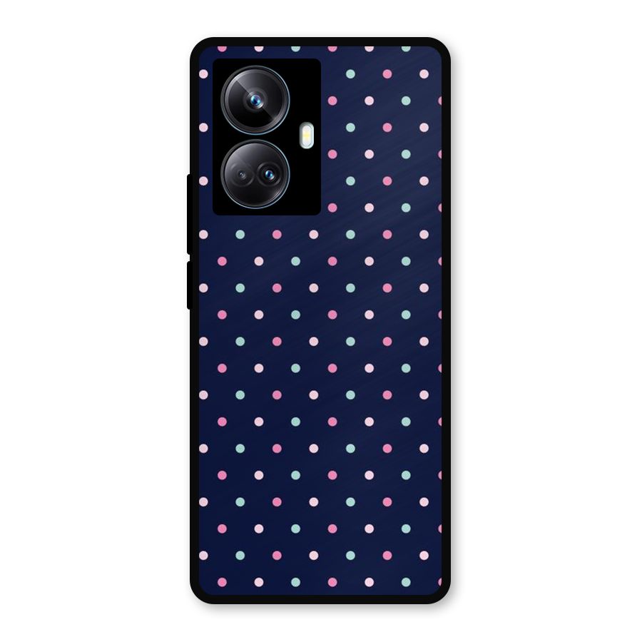 Colorful Dots Pattern Metal Back Case for Realme 10 Pro Plus