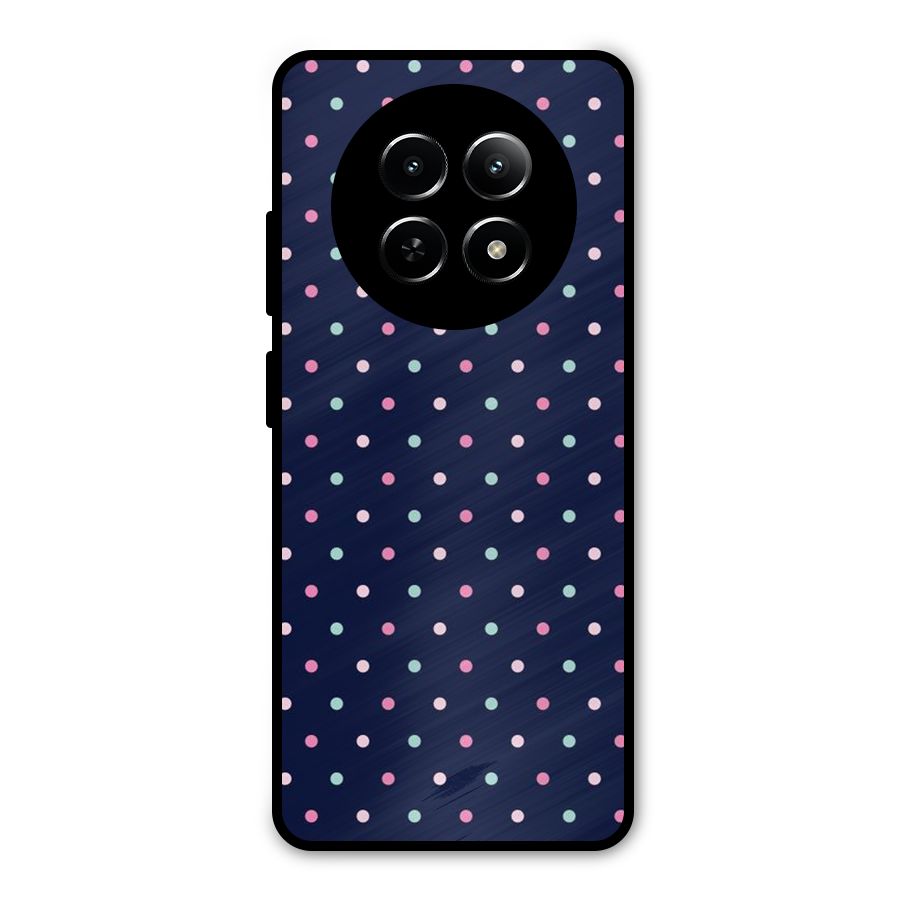 Colorful Dots Pattern Metal Back Case for Realme 12 5G