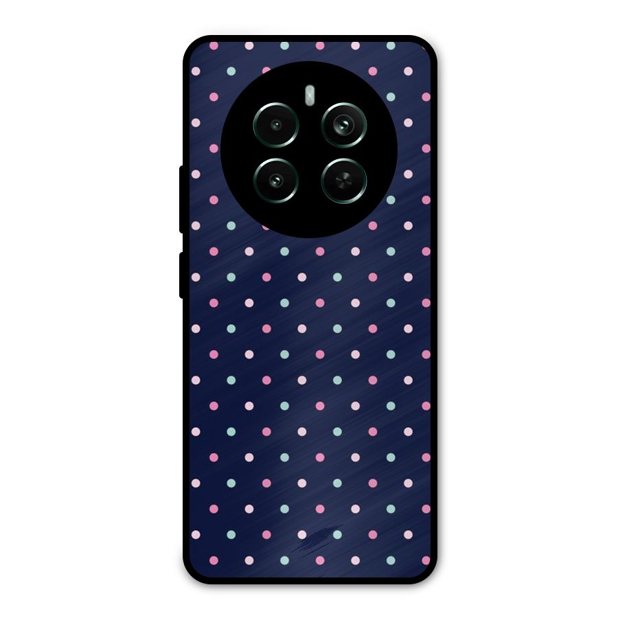 Colorful Dots Pattern Metal Back Case for Realme 12 Pro Plus