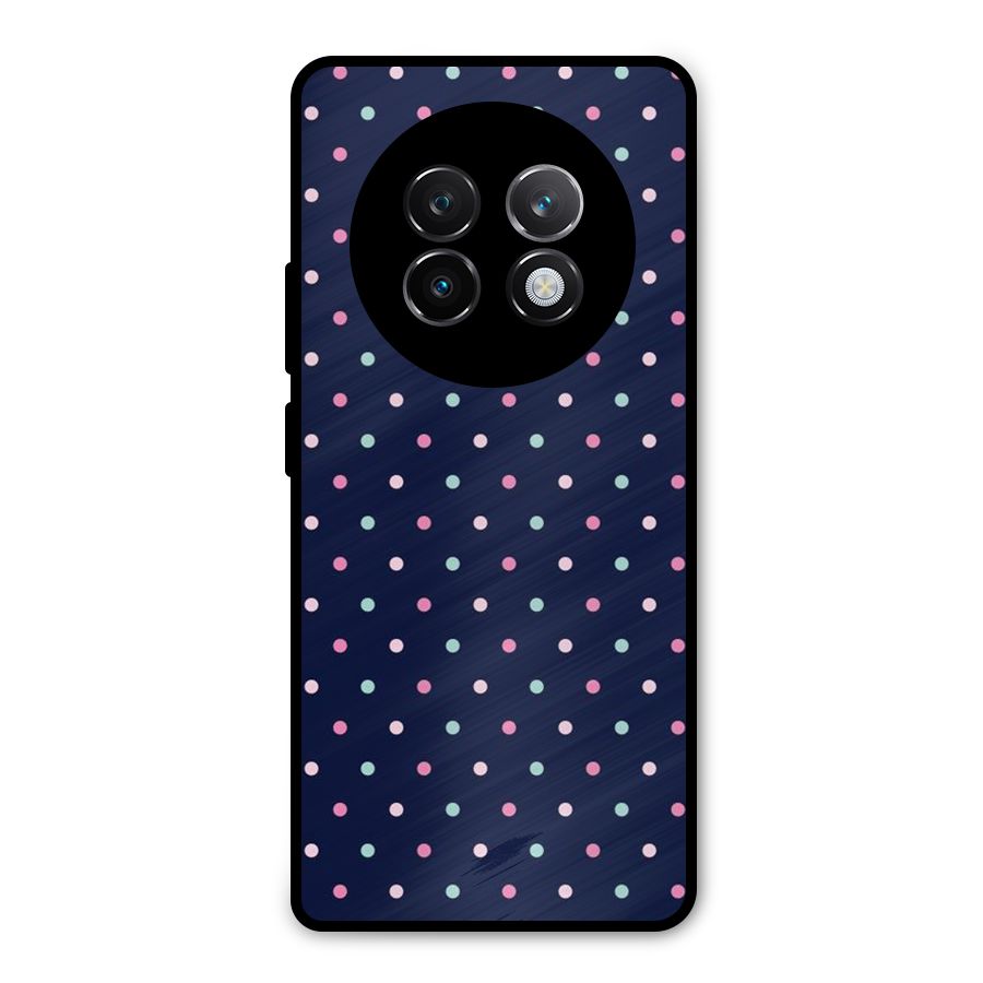 Colorful Dots Pattern Metal Back Case for Realme 13 Plus