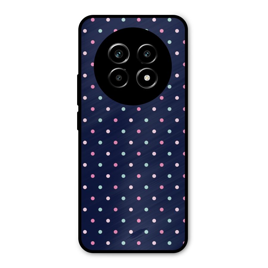 Colorful Dots Pattern Metal Back Case for Realme 13 Pro