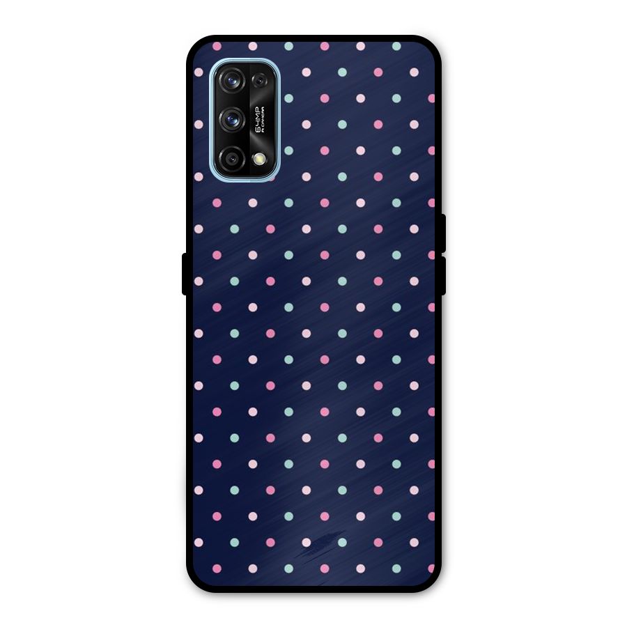 Colorful Dots Pattern Metal Back Case for Realme 7 Pro