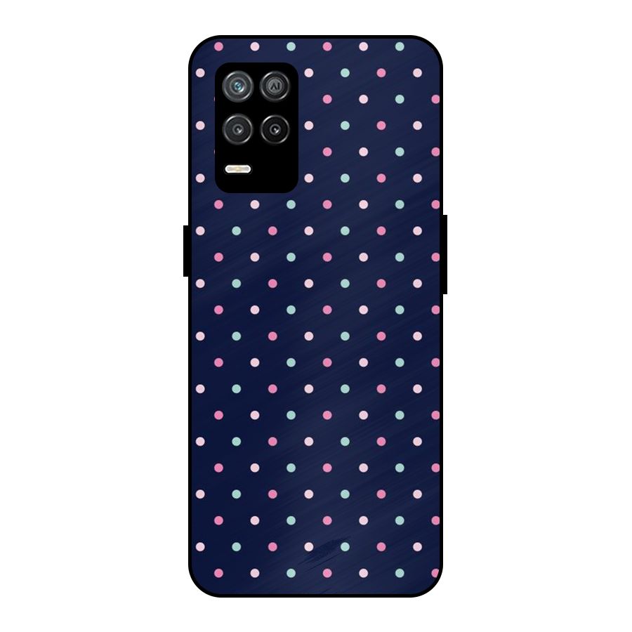 Colorful Dots Pattern Metal Back Case for Realme 8 5G