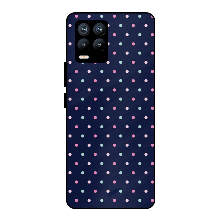 Colorful Dots Pattern Metal Back Case for Realme 8 Pro