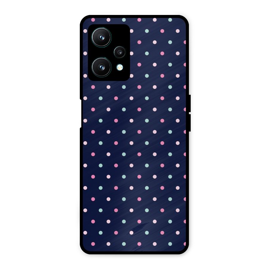 Colorful Dots Pattern Metal Back Case for Realme 9 Pro 5G