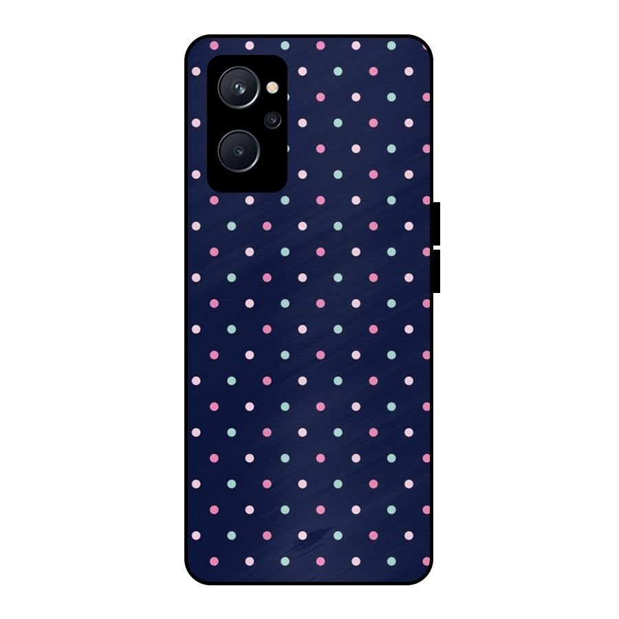 Colorful Dots Pattern Metal Back Case for Realme 9i 5G