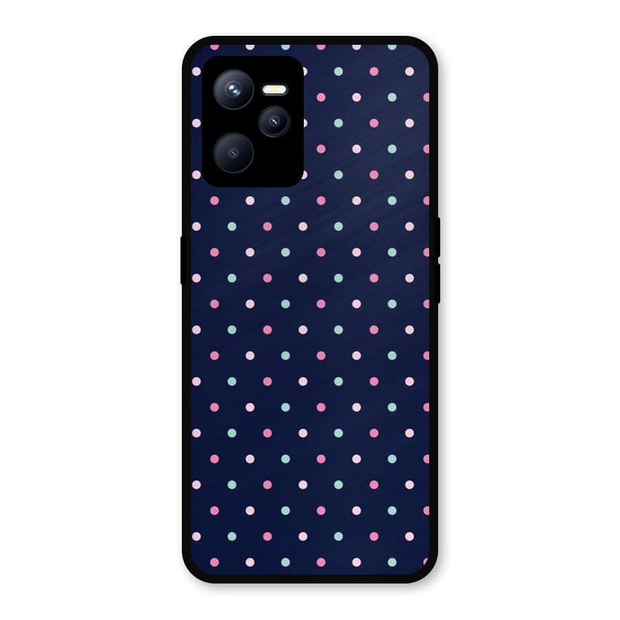 Colorful Dots Pattern Metal Back Case for Realme C35